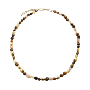 Monica Vinader莫妮卡焦糖虎眼石项链毛衣链新年礼物美拉德复古棕