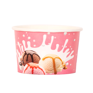 冰淇淋杯一次性冰激凌杯子专用纸碗纸杯商用雪糕甜品酸奶盒子带盖