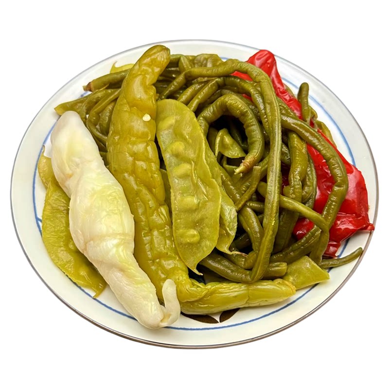 安徽六安霍山农家泡豇豆咸菜泡黄瓜跑扁豆泡辣椒泡茭白月亮菜酸菜