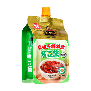 有机无糖减盐黄豆酱450g郑友和有机黄豆酱无糖大豆酱蘸菜酱炖菜酱