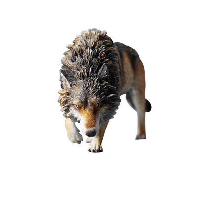 现货1/6北美灰狼仿真凶猛礼物