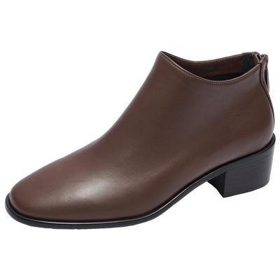 莱尔斯丹中筒粗跟及踝短靴女鞋