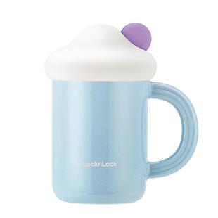 乐扣乐扣马克杯可爱创意陶瓷水杯吸管喝水杯子多巴胺情侣办公室女