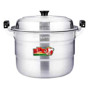 老式铝锅卤肉专用锅带盖商用卤水汤锅炖肉桶烧水锅家用双耳锑锅