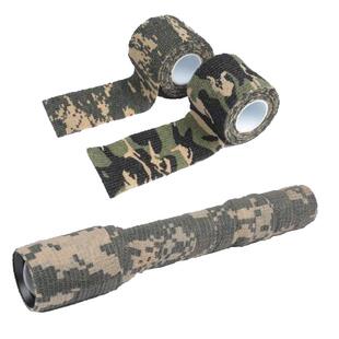 迷彩胶带 胶布绷带胶粘布自粘无纺布料户外伪装网棉布条迷彩布带