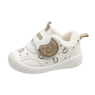 男女宝宝学步鞋秋冬款0一1-3岁冬季男童棉鞋加绒保暖软底婴儿鞋子