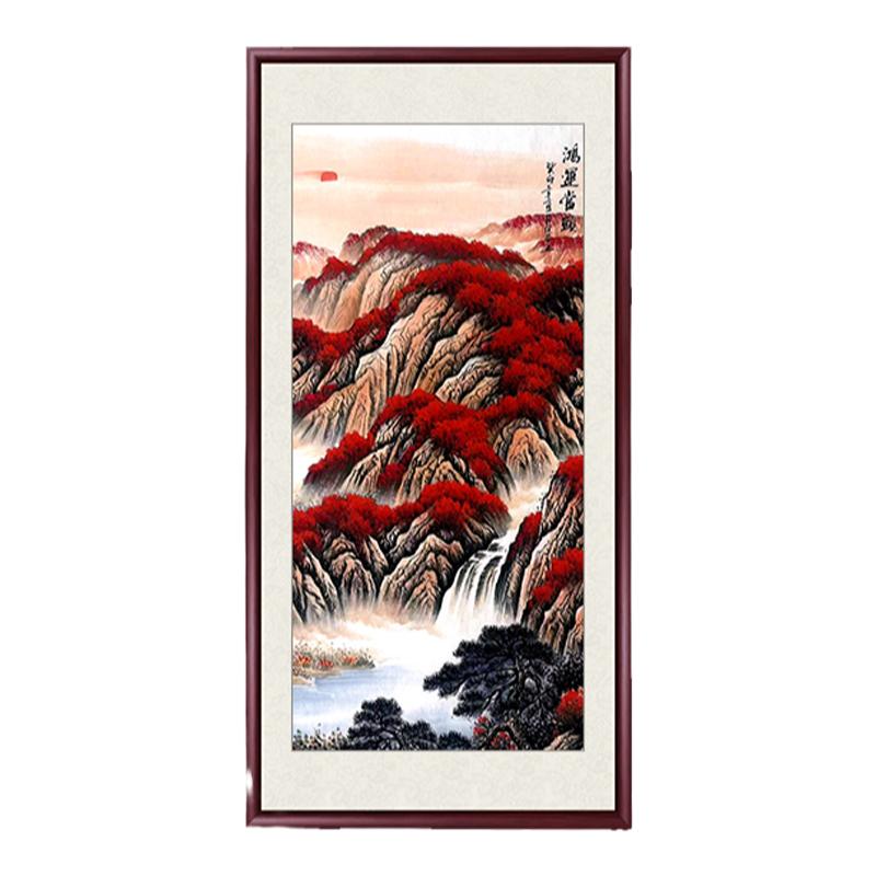 手绘真迹鸿运当头国画山水画