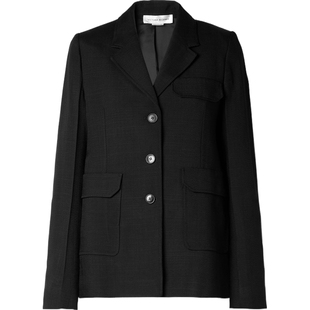 【折扣】Victoria Beckham 女经典黑色梭织西装外套休闲通勤