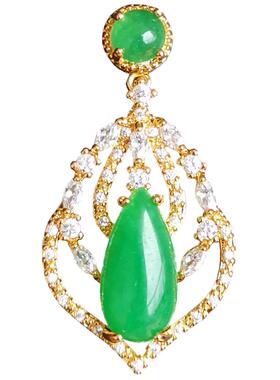 胡二翡翠网红同款玉石项链子挂件