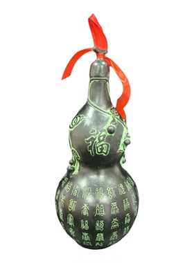 中式仿古青铜福寿葫芦桌面摆件