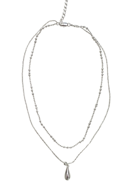 nicedream月光银水滴叠戴项链