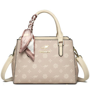 袋鼠真皮女包手提包冬天包包女式2025新款斜挎包小包单肩包牛皮