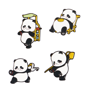 南台月熊猫冰箱贴卡通熊猫基地同款成都旅游纪念品伴手礼金属磁铁