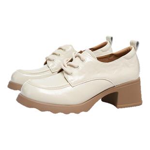 星期六2025春季新款系带女款厚底牛津鞋时尚德比鞋女鞋SSD1112256