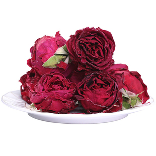 雨涿丨3月头茬 新花冻干云南墨红玫瑰花茶大朵花冠可食用重瓣玫瑰