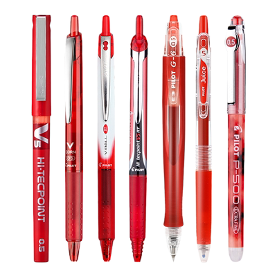 PILOT百乐红色中性笔合集