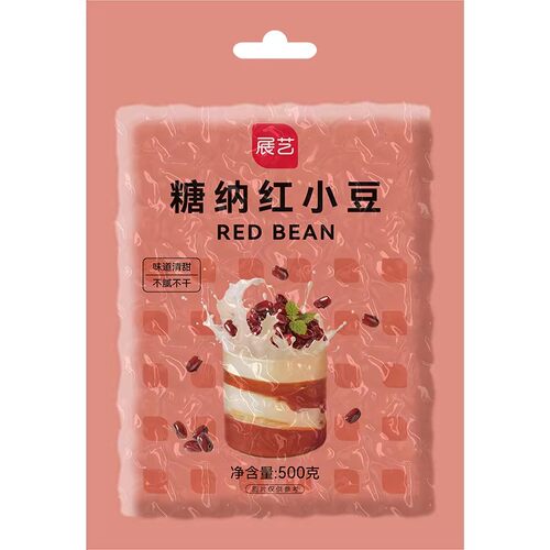 展艺蜜豆糖纳即食红小豆红豆馅奶茶店包粽子专用甜品烘焙家用小料