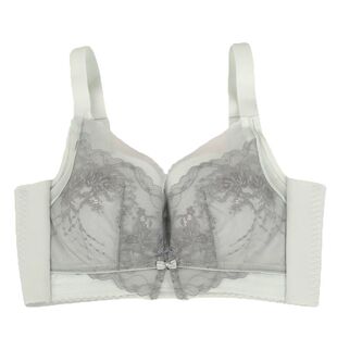 安琪儿内衣女无钢圈薄款聚拢收副乳调整型无侧骨文胸罩2781BC通杯