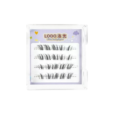 爆闪猫须下睫毛！洛兜碎钻假睫毛女满天星单簇狐系眼睫毛2026新款