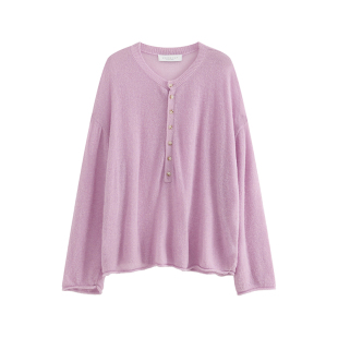 MOERSHOP 春日缤纷 彩色慵懒羊毛薄毛衣女春秋新款纯色套头针织衫