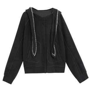 欧尼不胖胖mm秋季2025新款洋气有质感绝美巨好看冬装加厚开衫外套