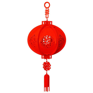 开门红装饰用品新年无纺布宫灯新年结婚庆节庆毛毡立体福字小灯笼