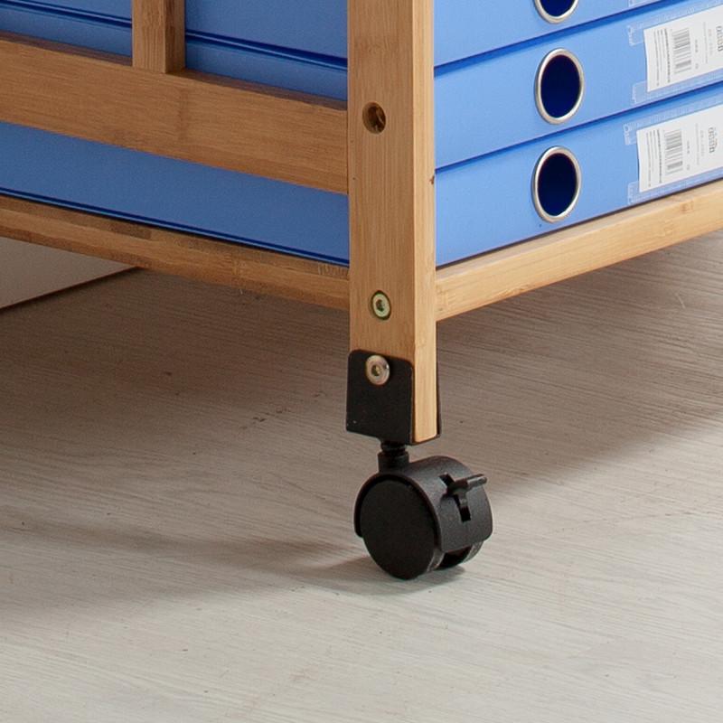 实木办公桌面双层整理架打印机架移动复印机收纳架落地多层置物架