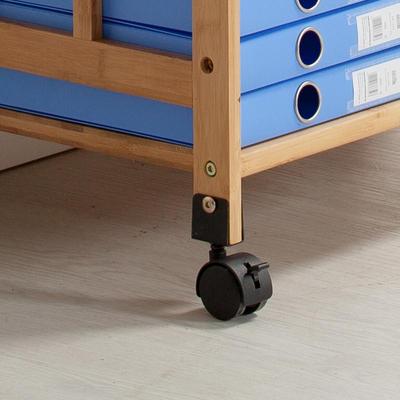 实木办公桌面双层整理架打印机架移动复印机收纳架落地多层置物架