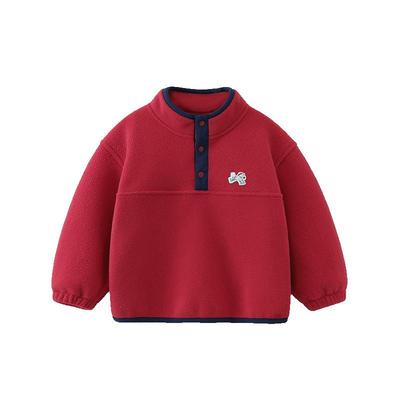 齐齐熊男童抗静电摇粒绒卫衣冬款