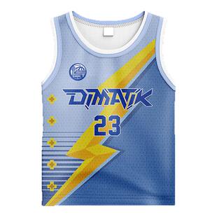 儿童篮球服套装中小学生男女童蓝色球衣数码印夏季训练营队服定制