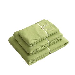 无印良品天竺棉亲肤裸睡四件套全棉纯棉针织棉柔软纯色被套床笠款