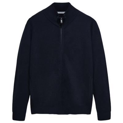 九牧王男款2025冬季羊毛衫拉链开衫人夫感穿搭毛衫外套毛衣內搭