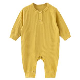 婴儿连体衣春秋纯棉a类婴幼儿衣服爬服长袖套头男女宝宝睡衣秋季