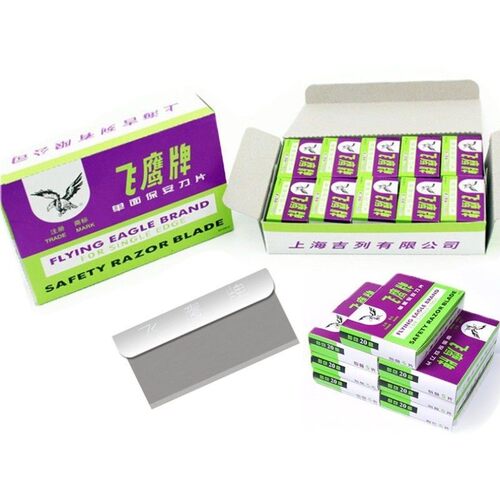 上海吉列单面保安刀片 正品飞鹰牌单面刀片 碳钢单面刀片飞鹰刀片