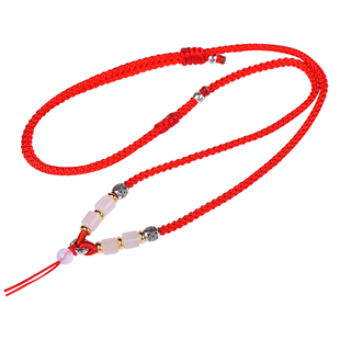 和田玉吊坠挂绳高端高档玉佩可调节貔貅玉坠项链绳配玉的绳子男女