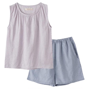 儿童夏季纯棉睡衣套装女童新款春夏背心女孩可外穿大童宝宝家居服