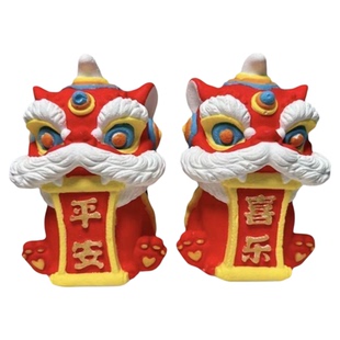 舞狮石膏娃娃白胚3D立体手工DIY彩绘玩具儿童创意涂鸦上色活动