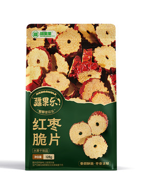 疆果乐新疆无核红枣脆片128g