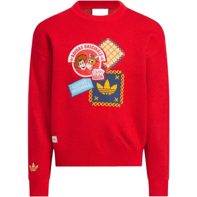 adidas阿迪达斯三叶草新年款儿童运动休闲套头衫毛衣KS3164