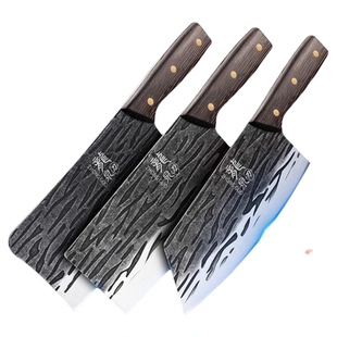 龙泉菜刀家用刀具套装厨师专用手工锻打刀锰钢菜刀官方旗舰店正品