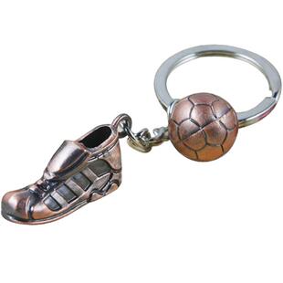 迷你金属小足球钥匙扣挂件锌合金运动球迷比赛球鞋礼物姆巴佩礼品