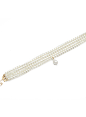 珍珠吊坠多层项链港风气质锁骨链