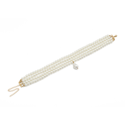 珍珠吊坠多层项链港风气质锁骨链