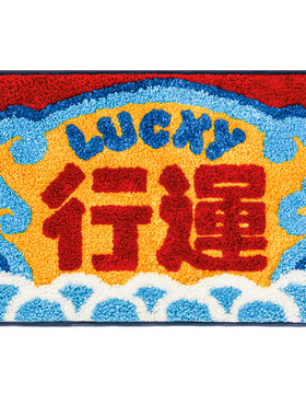 国潮行运地垫卫生间防滑吸水脚垫