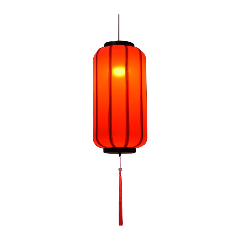 中國風新中式吊燈仿古羊皮燈籠掛飾古鎮(zhèn)大紅防水廣告戶外燈籠定制