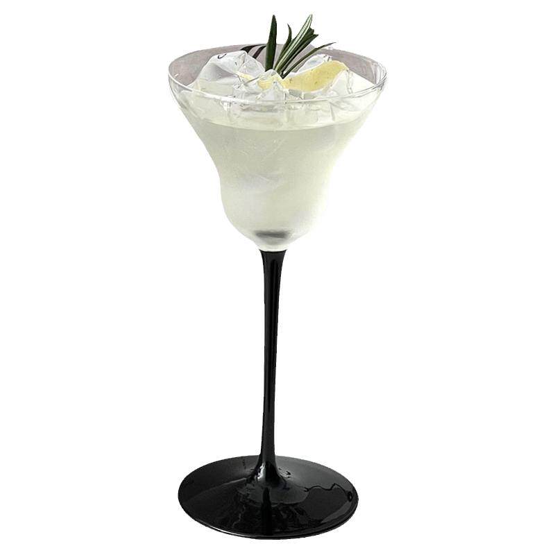 小众设计创意黑杆高脚杯鸡尾酒杯