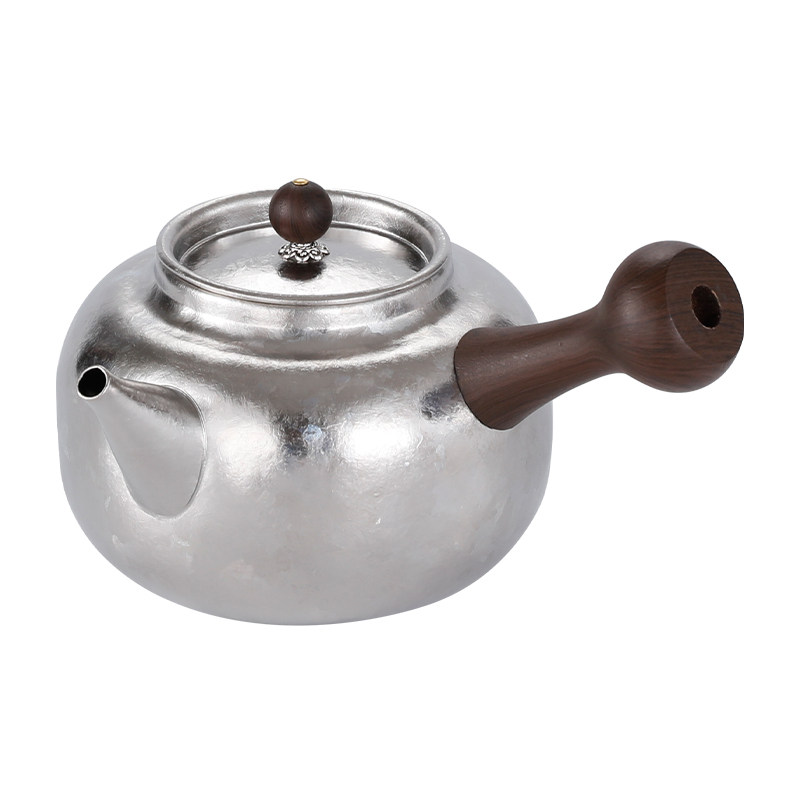 梦益苹果形纯钛侧把煮茶壶耐高温