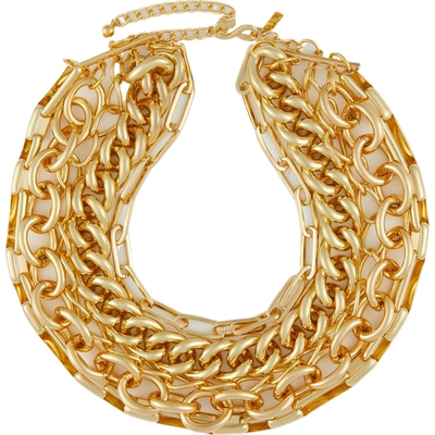 【礼物】KENNETH JAY LANE 女镀金黄铜项链