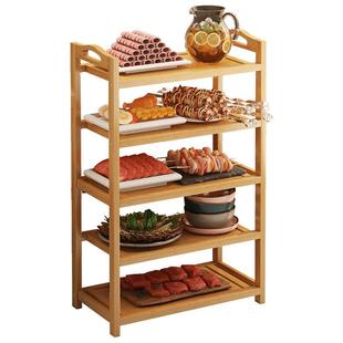 菜架火锅店专用厨房放菜品层架商用饭店摆蔬菜盘实木多层置物架子