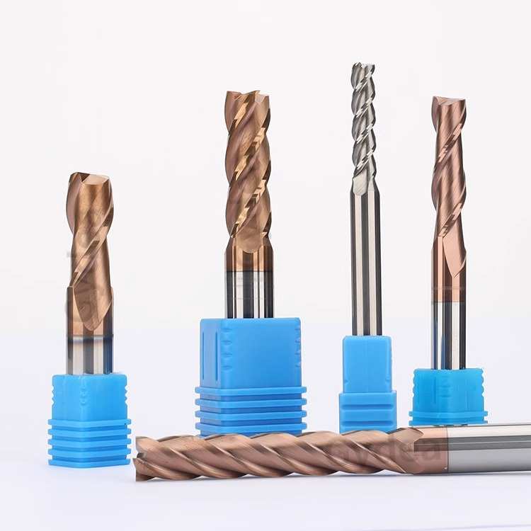 60度小数点加长合金铣刀涂层全刃加长整体钨钢立铣刀长柄深孔深沟